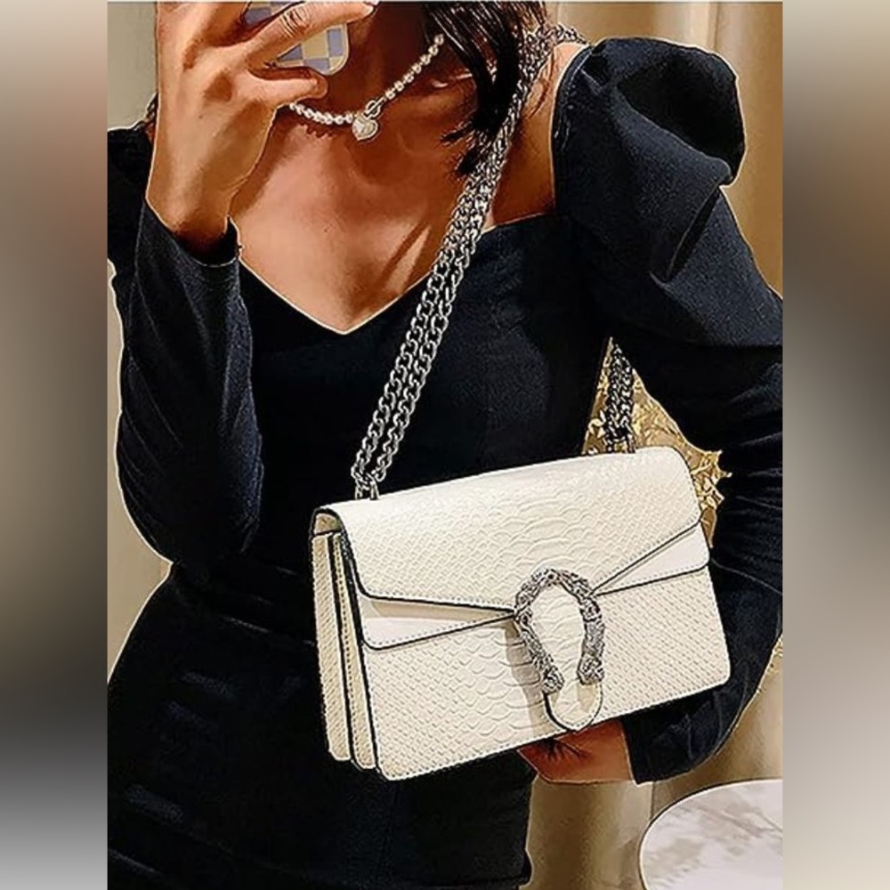 Vintage snake skin bag